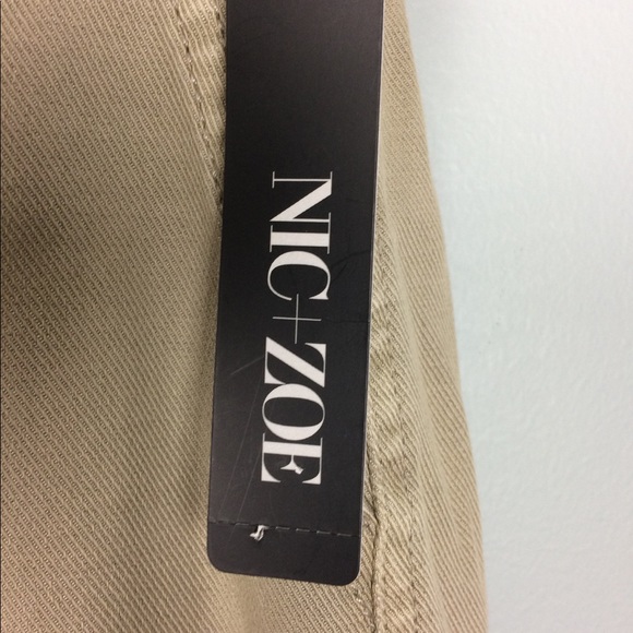 Nic+Zoe Twill Skirt With Tie Waste NWT Sz 10 - Picture 3 of 6